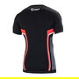 Sparco T-Shirt Hyper-T Taille M Noir-Rouge S01371NRRS2M, T-Shirt de Jeu Sans Coutures, Polypropylène, Polyamide, Élasthanne