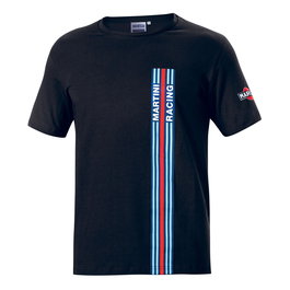 Sparco T-Shirt Big Stripes Martini-R S01339MRNR2M Taille M Noir