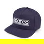 Sparco Gorra Stretch Bleu Marine S01351BM Casquette Sport Mécanique Visiere Plate