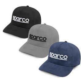 Sparco S01353GR Casquette Suede Gris Coton 100% Visiere Courbee