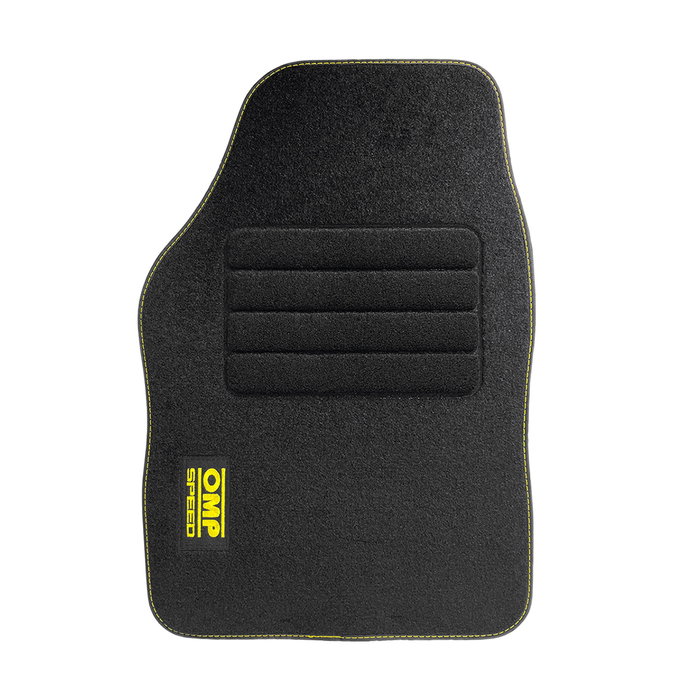 OMP Speed Tapis de Voiture Universels 4 Pièces Noire Velours Lavable OMPS14070001