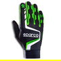 Sparco Gants Hypergrip+ T 10 Noir-Verte S00209510NRVF pour Simulation de Course, Poignets Élastiques, Renfort en Mousse, Sensible au Toucher