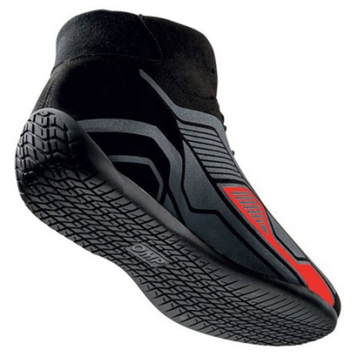 Omp 8856-2018 Fia Bottes Sport Noir-Rouge Taille 43 Microfibres Nomex Semelle Grip