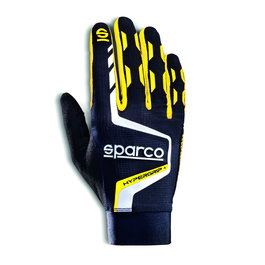 Sparco Gants Hypergrip+ Gaming Taille 10 Noir-Jaune S00209510NRGF, Poignets Élastiques, Renfort Mousse, Tactile