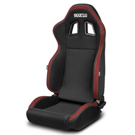 Sparco Siège R100 My2022 Noir-Rouge S009014NRRS Ergonomique Léger 3D Compatible Harnais 3-4 Points