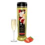 Shunga Huile de massage érotique Champagne aux fraises (240 ml)