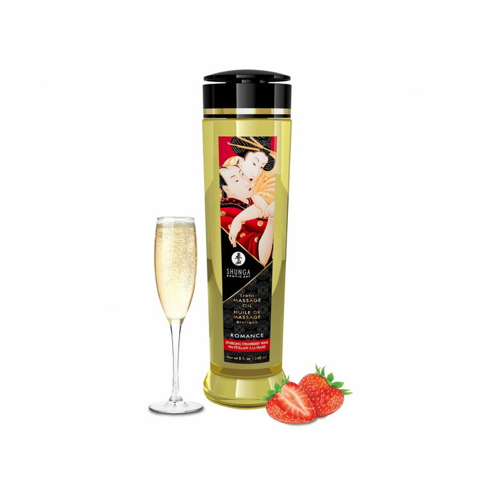 Shunga Huile de massage érotique Champagne aux fraises (240 ml) Shunga Huile de massage érotique Champagne aux fraises (240 ml)