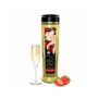 Shunga Huile de massage érotique Champagne aux fraises (240 ml)