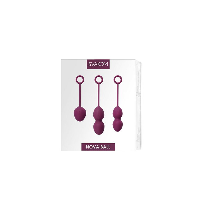 Svakom Nova Balls - Ensemble de 3 Boules d'Orgasme en Silicone Violet et Rose Svakom Nova Balls - Ensemble de 3 Boules d'Orgasme en Silicone Violet et Rose