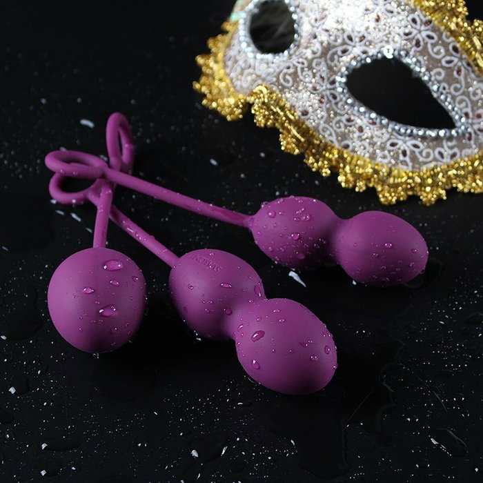 Svakom Nova Balls - Ensemble de 3 Boules d'Orgasme en Silicone Violet et Rose Svakom Nova Balls - Ensemble de 3 Boules d'Orgasme en Silicone Violet et Rose