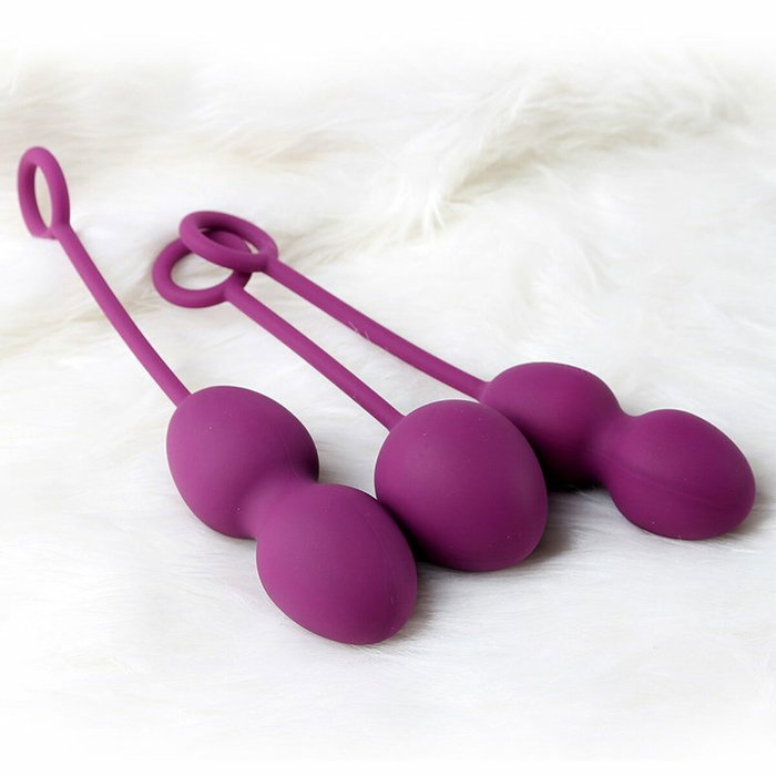 Svakom Nova Balls - Ensemble de 3 Boules d'Orgasme en Silicone Violet et Rose Svakom Nova Balls - Ensemble de 3 Boules d'Orgasme en Silicone Violet et Rose