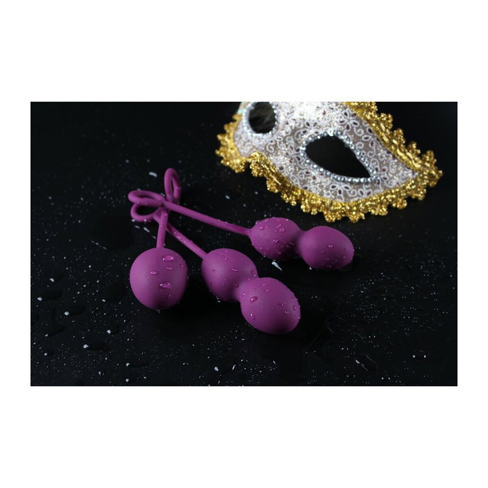 Svakom Nova Balls - Ensemble de 3 Boules d'Orgasme en Silicone Violet et Rose Svakom Nova Balls - Ensemble de 3 Boules d'Orgasme en Silicone Violet et Rose
