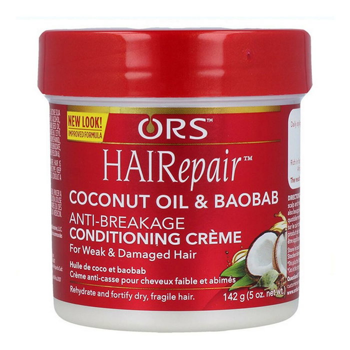 Organic Root Stimulator Hair Repair Anti-Breakage Crème Sans Rinçage 142 g - Cheveux Bouclés et Abîmés - avec Extrait de Bambou et Beurre de Karité Organic Root Stimulator Hair Repair Anti-Breakage Crème Sans Rinçage 142 g - Cheveux Bouclés et Abîmés - avec Extrait de Bambou et Beurre de Karité
