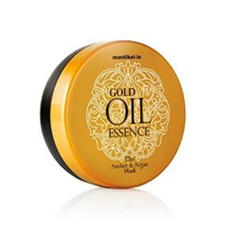 Montibel·Lo Masque Gold Oil Essence - Huile à l'Argan et à l'Ambre 500ml - Revitalise, Nutrit et Brille les Cheveux - Pour tous Types de Cheveux