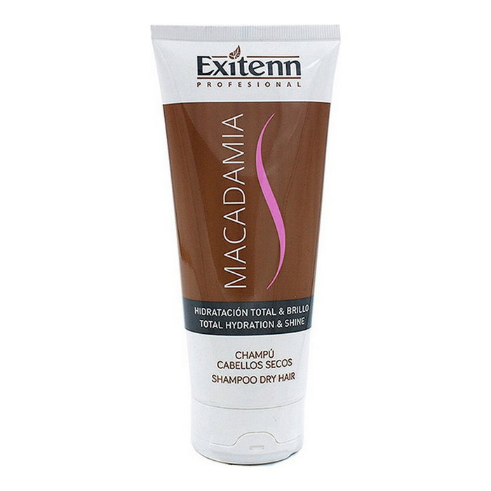 Exitenn Shampoing Macadamia 1000 ml - Shampoing Nourrissant pour Tous Types de Cheveux, Brillant et Anti-Frizz, Formule Crémeuse aux Actifs Naturels