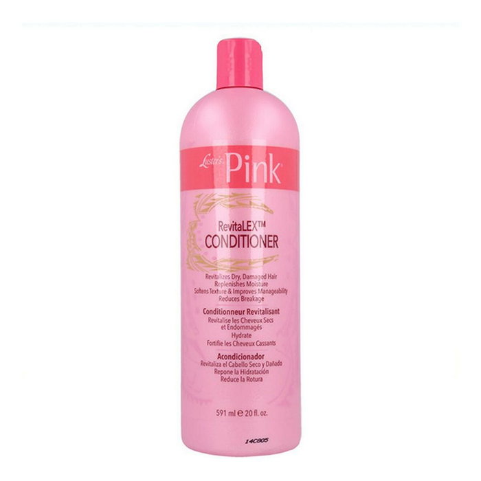 Luster'S Pink Revitalex Après-Shampoing Conditionneur Réparateur 591 mL - Hydratation profonde, Restaure brillance et douceur aux cheveux secs ou traités chimiquement