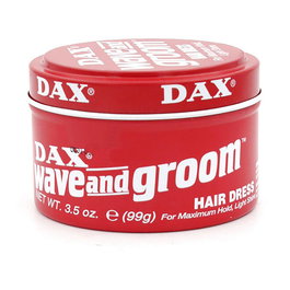 Dax Wave And Groom - Cire coiffante douce brillante pour cheveux - Contient des huiles conditionnantes - Boîte de 99 gr