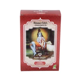 RADHE SHYAM Henna Poudre Acajou Lumineux 100g - Teinture Naturelle Cheveux
