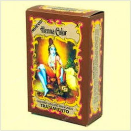 Radhe Shyam Henné Poudre Châtain Foncé Profond 100g - Teinture Naturelle pour Cheveux