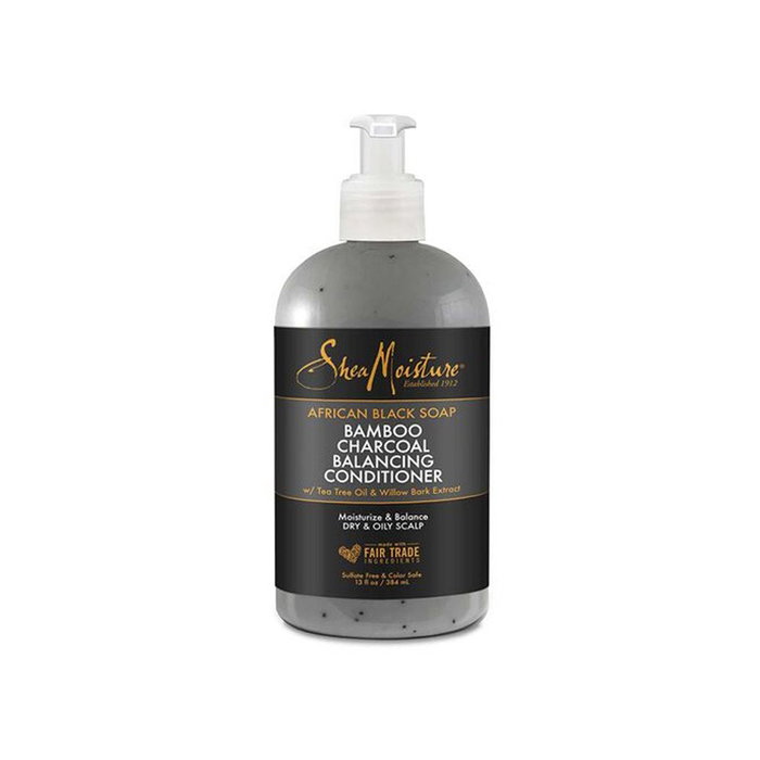 Shea Moisture African Black Soap Bamboo Charcoal Balancing Conditioner 384ml Shea Moisture African Black Soap Bamboo Charcoal Balancing Conditioner 384ml