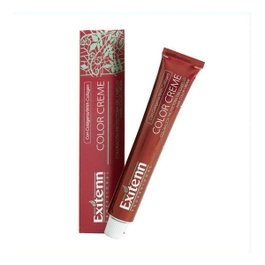 Exitenn Color Crème - Tinture Capillaire Professionnelle Ton 4,5 avec Collagène - Couverture Totale des Cheveux Blancs, Brillant Spectaculaire - Color Crème 4,5