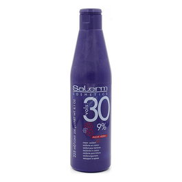 Salerm - Eau oxygénée 30 Vol (225 mL) en crème oxydante pour coloration et décoloration, protège et brillant capillaire, pour professionnels