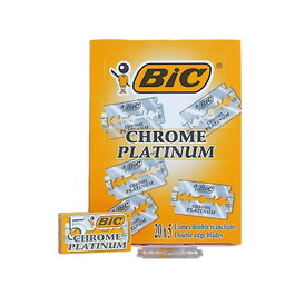 BIC Lames de rasoir double tranchant Chrome Platine - 100 unités (5 x 20) pour afeitados et finitions