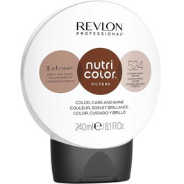 Revlon Nutri Color Filters Masque crème colorant pour cheveux Amélioration des couleurs 524 Coppery Pearl Brown 250 ml