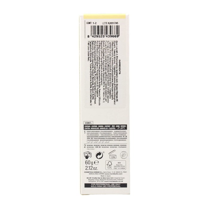 Montibel·Lo Dénuée 10 - Colorant Capillaire Permanent sans Ammoniac 70 Tons - Textura Aquagel - Vegan et Durable
