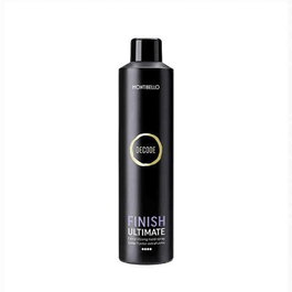Montibel-Lo Decode Finish Ultimate - Laque de coiffure extra-forte, fixation longue durée, résistante à l'humidité, séchage rapide - Flacon de 400 mL