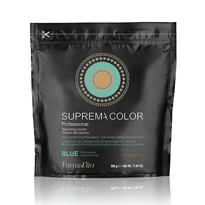 Farmavita SUPREMACOLOR Poudre Décolorante Blue Aluminium 500g Farmavita SUPREMACOLOR Poudre Décolorante Blue Aluminium 500g
