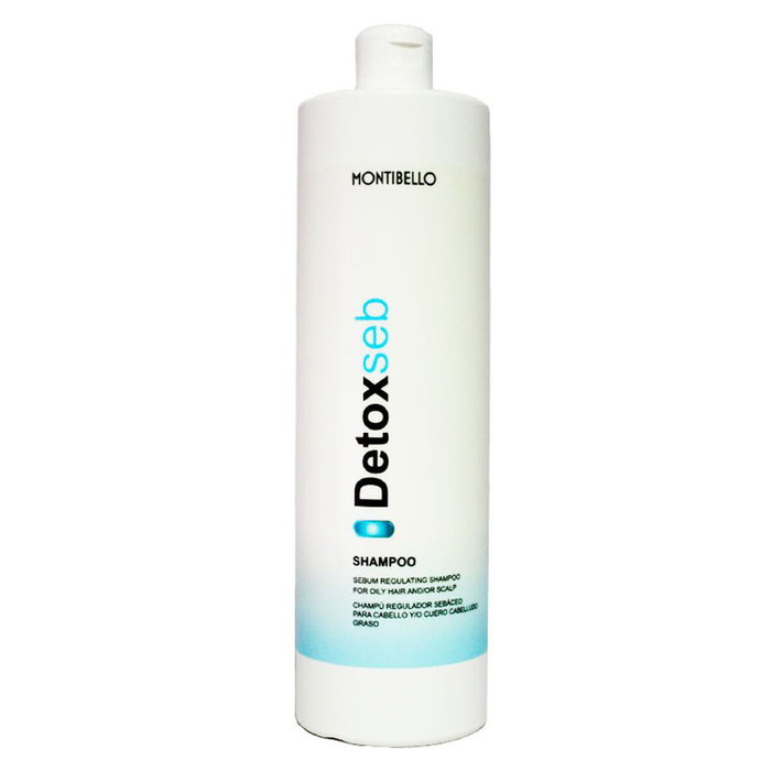 Montibel·Lo Champú Detox Seb Shampooing Détoxifiant Régulateur de Séborrhée 1000 mL pour Cheveux et Cuir Chevelu Gras