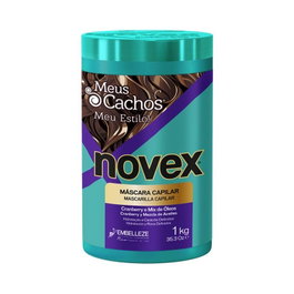 Novex Masque Capillaire My Curls 1 kg - Traitement aux 6 Huiles (Argan, Coco, Karité...) pour Cheveux Bouclés et Secs - Hydratation et Nutrition Intenses