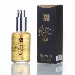Nirvel Argan Fluid Sérum Huile 30 ml - Brillance et Douceur pour Cheveux, Réduit le Temps de Séchage, Non Gras