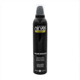 Nirvel Color Mousse Châtain pour cheveux, apporte volume et fixation, rehausse la couleur - 300 ml