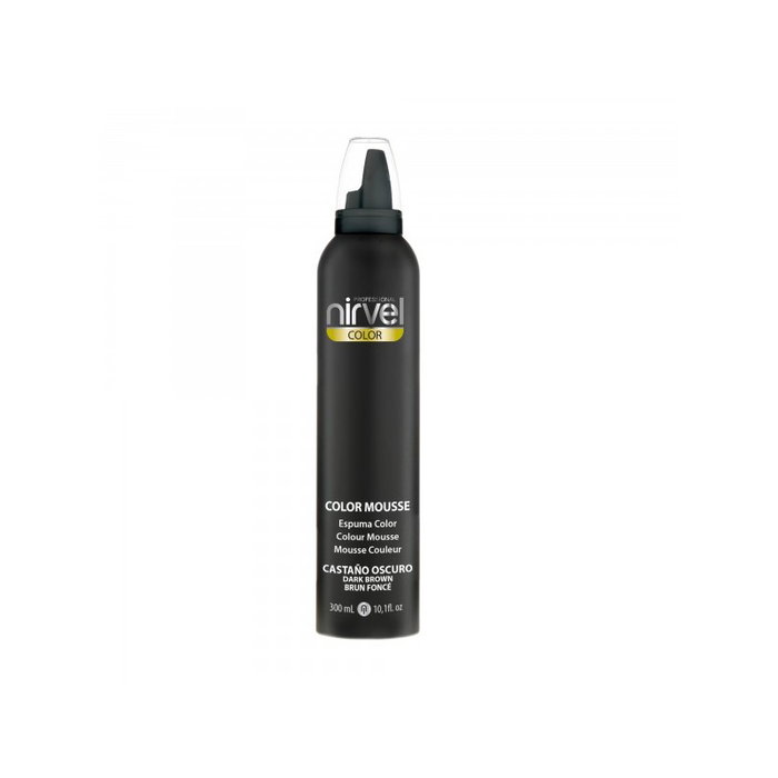 Nirvel Color Mousse Brun Foncé 300ml - Mousse Colorante et Fixante pour Volume et Reflets - Castaño Oscuro Nirvel Color Mousse Brun Foncé 300ml - Mousse Colorante et Fixante pour Volume et Reflets - Castaño Oscuro