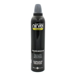 Nirvel Color Mousse Brun Foncé 300ml - Mousse Colorante et Fixante pour Volume et Reflets - Castaño Oscuro