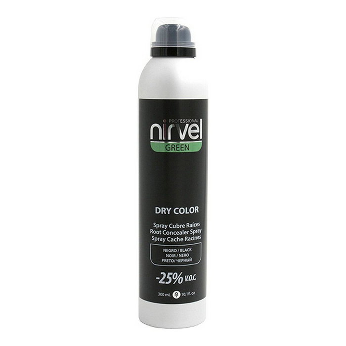 Nirvel Spray Noir pour Couvrir les Racines Blanches 300ml - Masque Temporairement les Cheveux Gris avec Résultat Naturel, Donne de la Texture et Résiste à l'Eau Nirvel Spray Noir pour Couvrir les Racines Blanches 300ml - Masque Temporairement les Cheveux Gris avec Résultat Naturel, Donne de la Texture et Résiste à l'Eau
