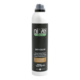 Nirvel Spray Couvre-Racines Teinte Châtain Clair 300ml - Dissimule les Cheveux Blancs et Apporte du Corps