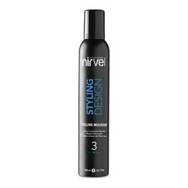 Nirvel - Styling Design Volume Mousse 3 - Mousse de coiffage forte pour boucles définies et brillantes - Flacon 300 ml