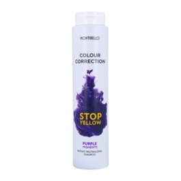 Montibel·Lo Colour Correction Stop Yellow Shampoing Neutralisant Pigments Violets pour Reflets Jaunes - 300 mL