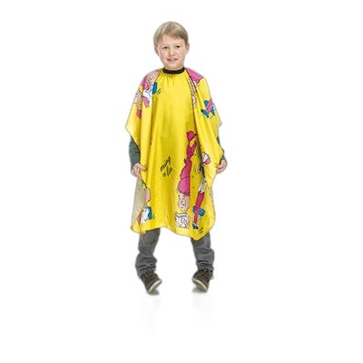 XANITALIA Cape de coupe en polyester pour enfant jaune 83x125 cm XANITALIA Cape de coupe en polyester pour enfant jaune 83x125 cm