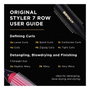 Denman Cepillo D3 The Original Styler - Brosse de coiffure 7 rangs pour définir, démêler et lisser les cheveux, peignage avec tension, utilisation sèche et humide