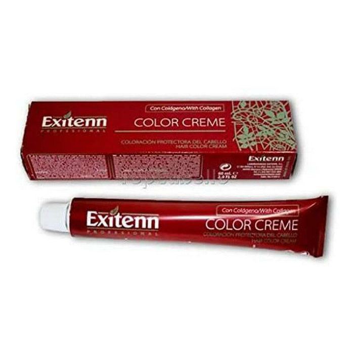 Exitenn Color Crème 8Intense - Tinte capillaire professionnel coloration longue durée, brillance intense, couverture totale des cheveux blancs, avec collagène pour hydratation