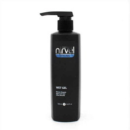 Nirvel Wet Gel 480 ml - Gel coiffant pour sculpter et définir les boucles, fixation élastique, brillant