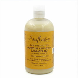 Shea Moisture Shampooing à la beurre de karité brut 384ml - Hydratation et renforcement pour cheveux secs, abîmés et en transition