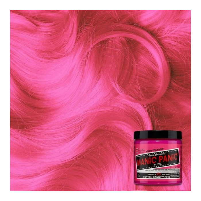 Manic Panic - Colorant semi-permanent Classic Cotton Candy Pink (Rose Barbe à Papa) - Végétalien, sans ammoniaque, sans gluten - Teinture capillaire couleur fantasy