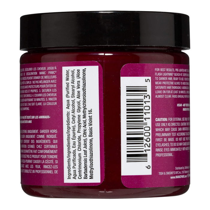 Manic Panic - Teinture Capillaire Semi-permanente Végétalienne Classic Fuschia Shock - Couleur Fantaisie Vibrante Sans Ammoniac