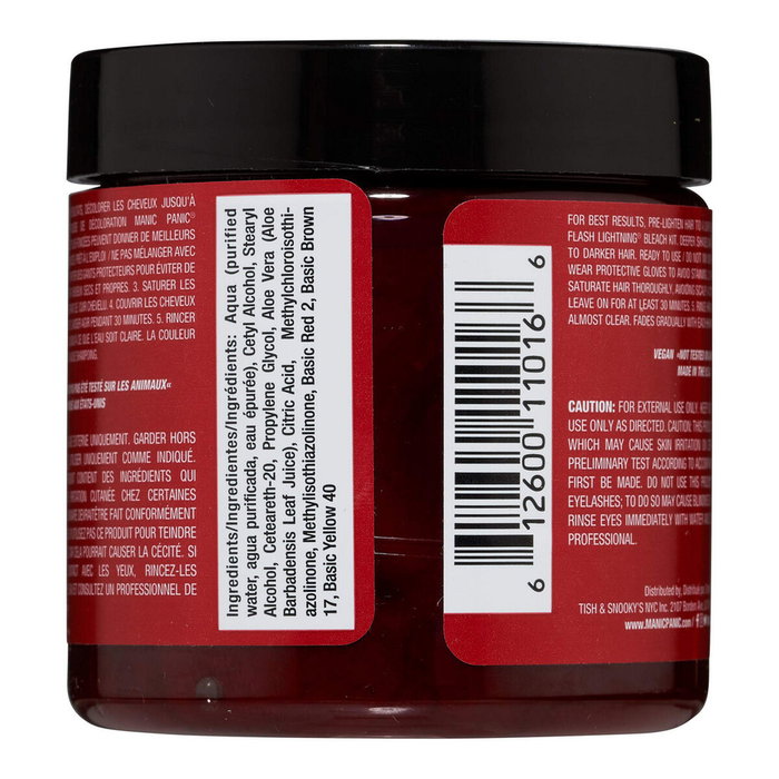 Manic Panic Teinture Sémipersistante Fantaisie Infra Red Classic - Formule Vegan, Sans Ammoniac - Pour Cheveux