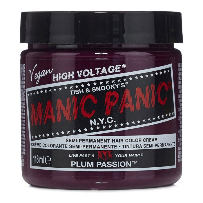 Manic Panic Tinture Semi-Permanente Classique Plum Passion - Couleur Prune Passion - Vegan, Sans Ammoniac, Sans PPD, Avec Conditionneur Manic Panic Tinture Semi-Permanente Classique Plum Passion - Couleur Prune Passion - Vegan, Sans Ammoniac, Sans PPD, Avec Conditionneur